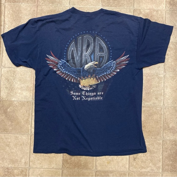 NRA VTG T-Shirt L Measurement Blue - Picture 1 of 5